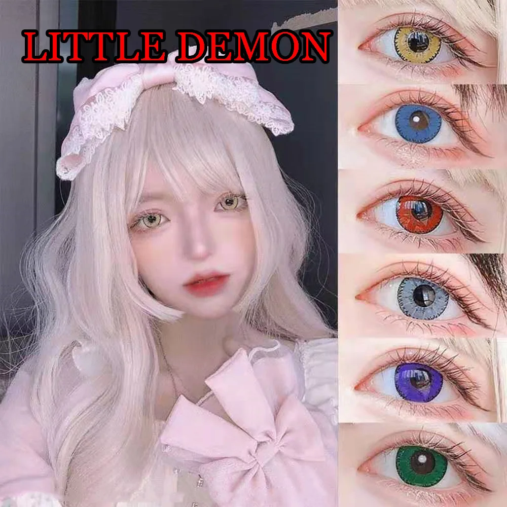 

2pcs/pair Cosplay Color Contact Lenses for Eyes Women Men Soft Eyewear Glasses lentes de contacto Little Demon