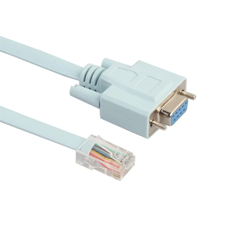 

USB Console Cable RJ45 Cat5 Ethernet To Rs232 DB9 COM Port Serial Female Rollover Routers Network Adapter Cable Blue