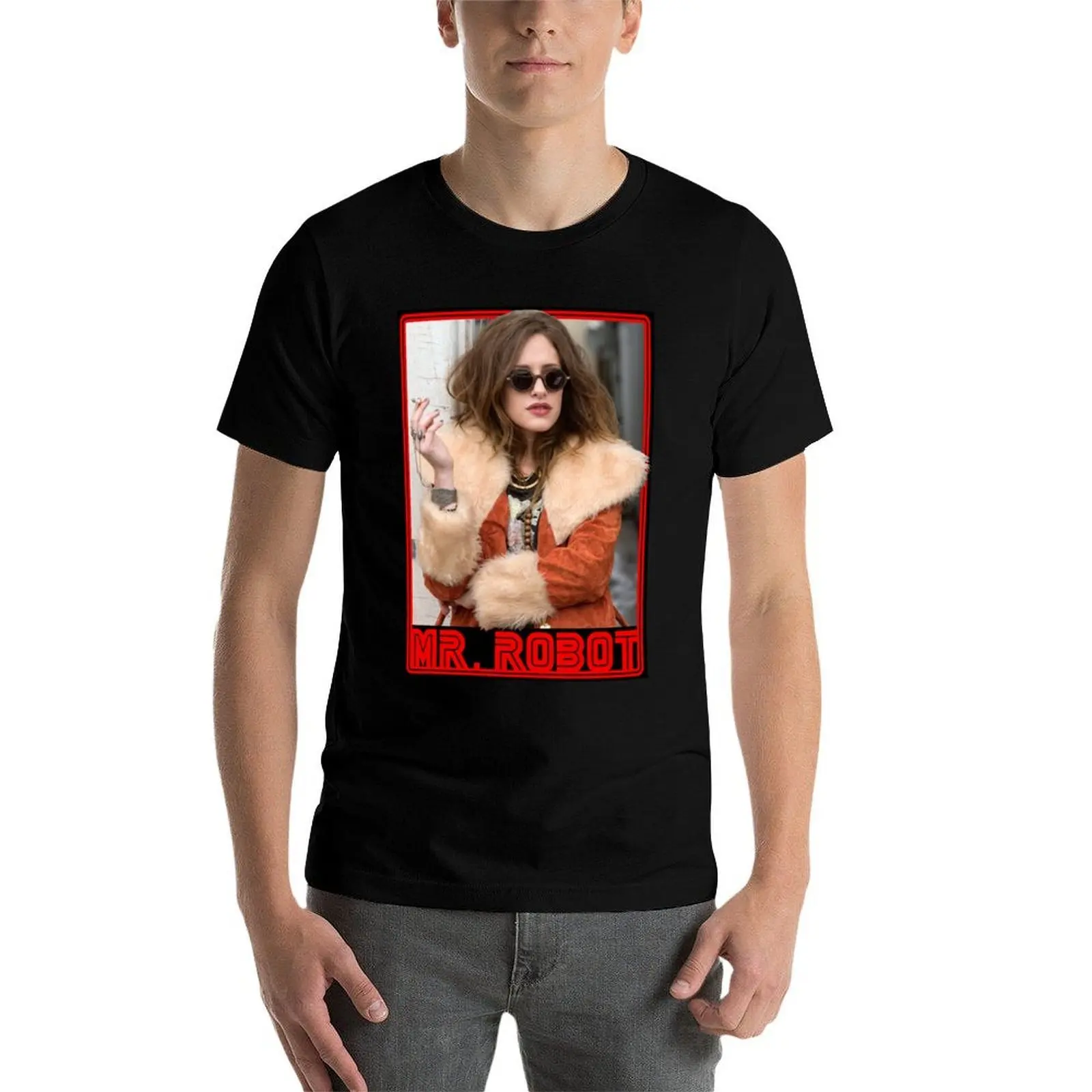 Фото Мистер. Футболка Robot T-Shirt, легкая спортивная базовая футболка №4