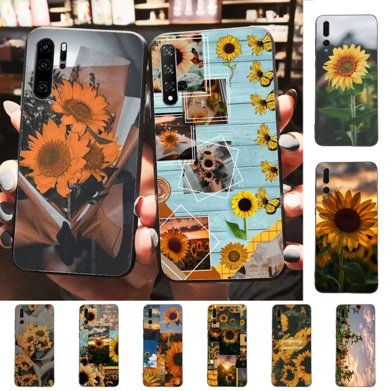 

Sunflower Phone Case for Huawei P30 40 20 10 8 9 lite pro plus Psmart2019