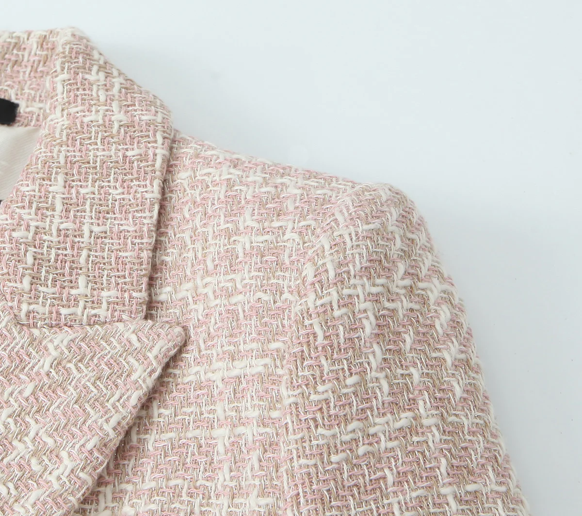 Женский блейзер на пуговицах TRAFZA элегантный текстурированный двубортный с