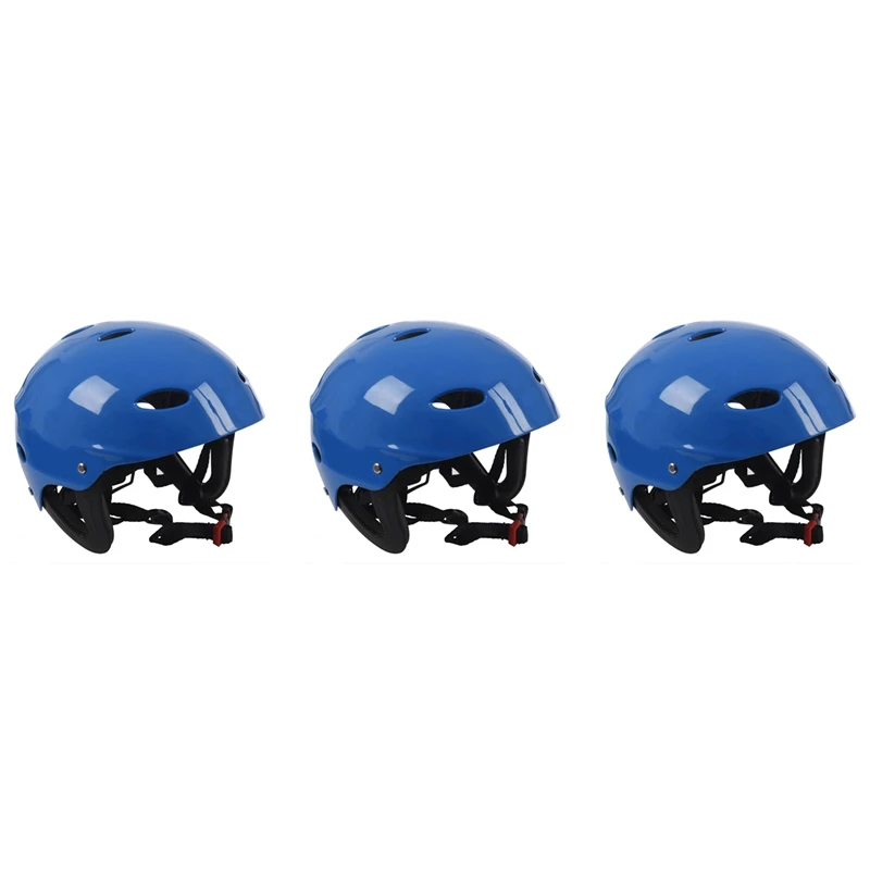 

3X защитный шлем с 11 дыхательными отверстиями для водных видов спорта, Каяка, каноэ, серфинга, весла-синий
