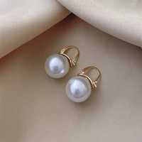 korean fashion sweet pearl temperament drop earrings contracted geometric joker elegant women cute summer jewelry wedding gift