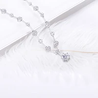 kose 18k white gold plated cubic zirconia classic choker necklace sparkling faux diamond choker 17 6 2 inch