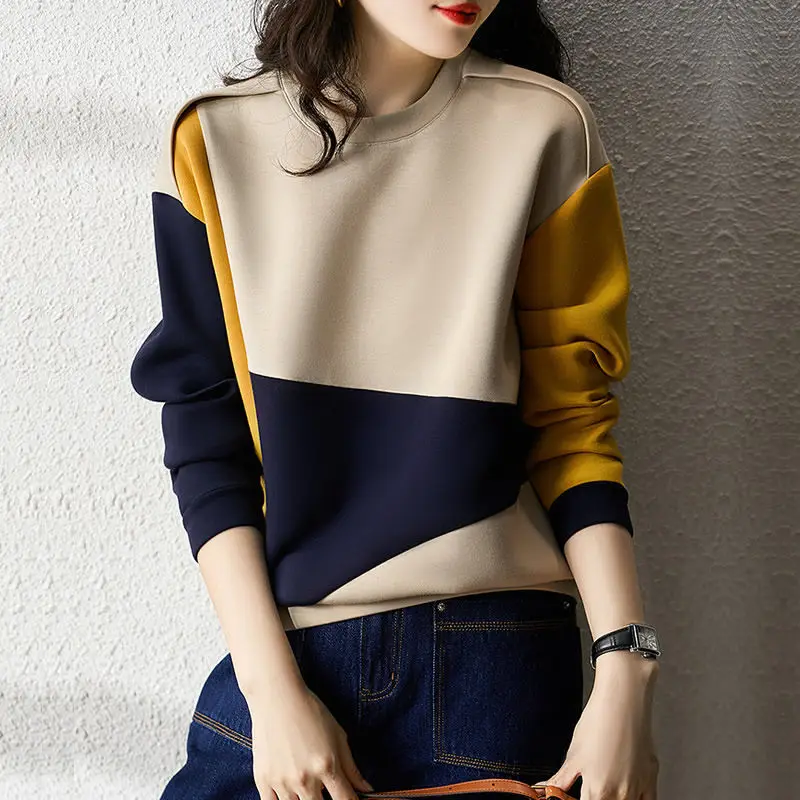 

Women's spring and autumn cotton sweater Korean version of loose foreign style long sleeve T-shirt jacket fashion Joker coat