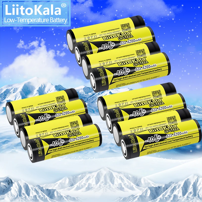 

Аккумуляторная батарея LiitoKala, 21700, 4200 мАч, 3,7 в, 10 с, 12 шт.