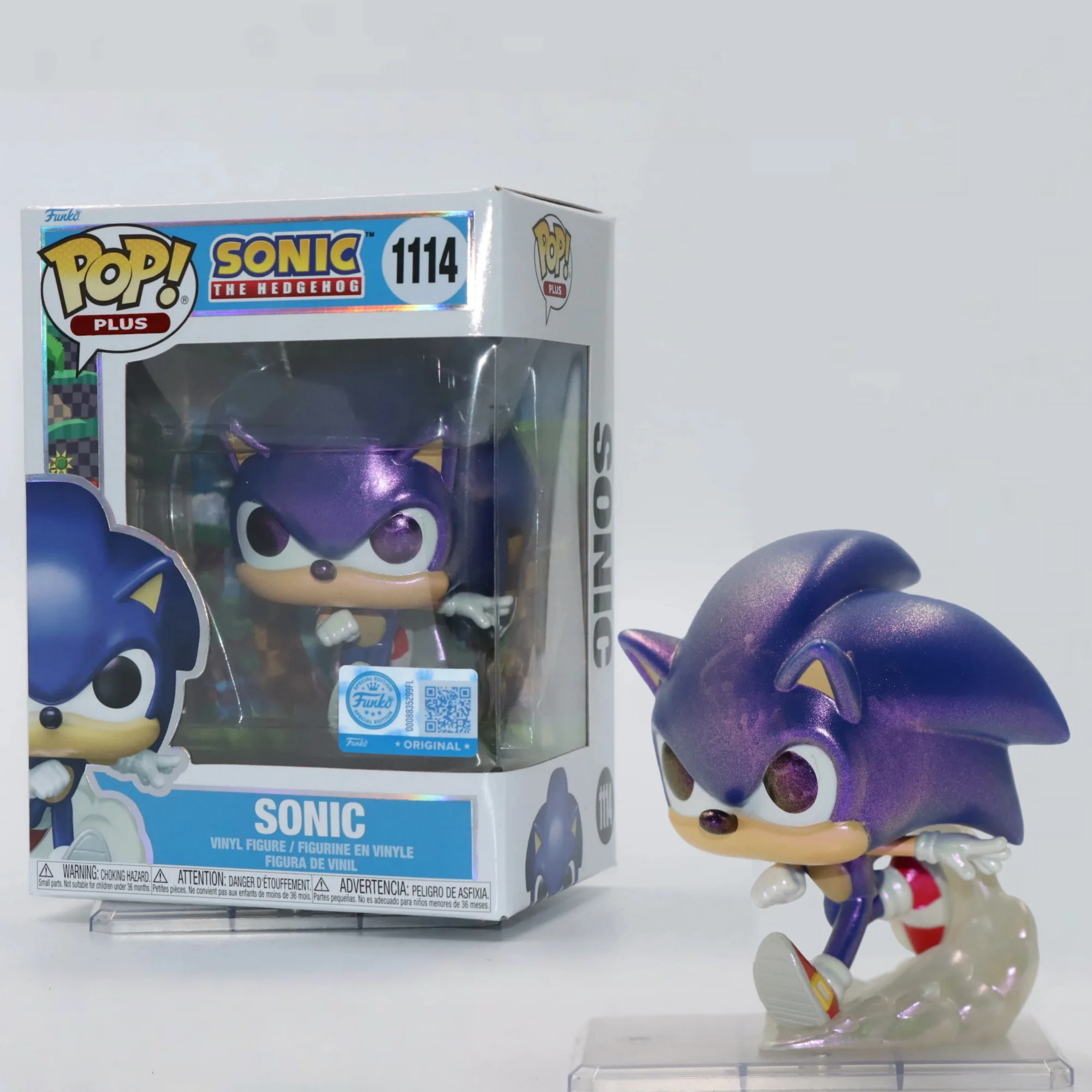 Фото Фигурка Sonic (перламутровая) из аниме Sonic The Hedgehog от Funko POP # Официальные аутентичные фигурки ограниченной серии 1114: подарок для фанатов №1