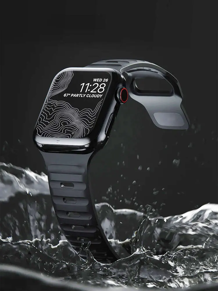 

Мягкий силиконовый спортивный ремешок для Apple Watch Band 44 мм 40 мм 42 мм 38 мм 41 мм 45 мм 49 мм, резиновый браслет для iWatch Ultra 8 SE 7 6 5 4 3 2