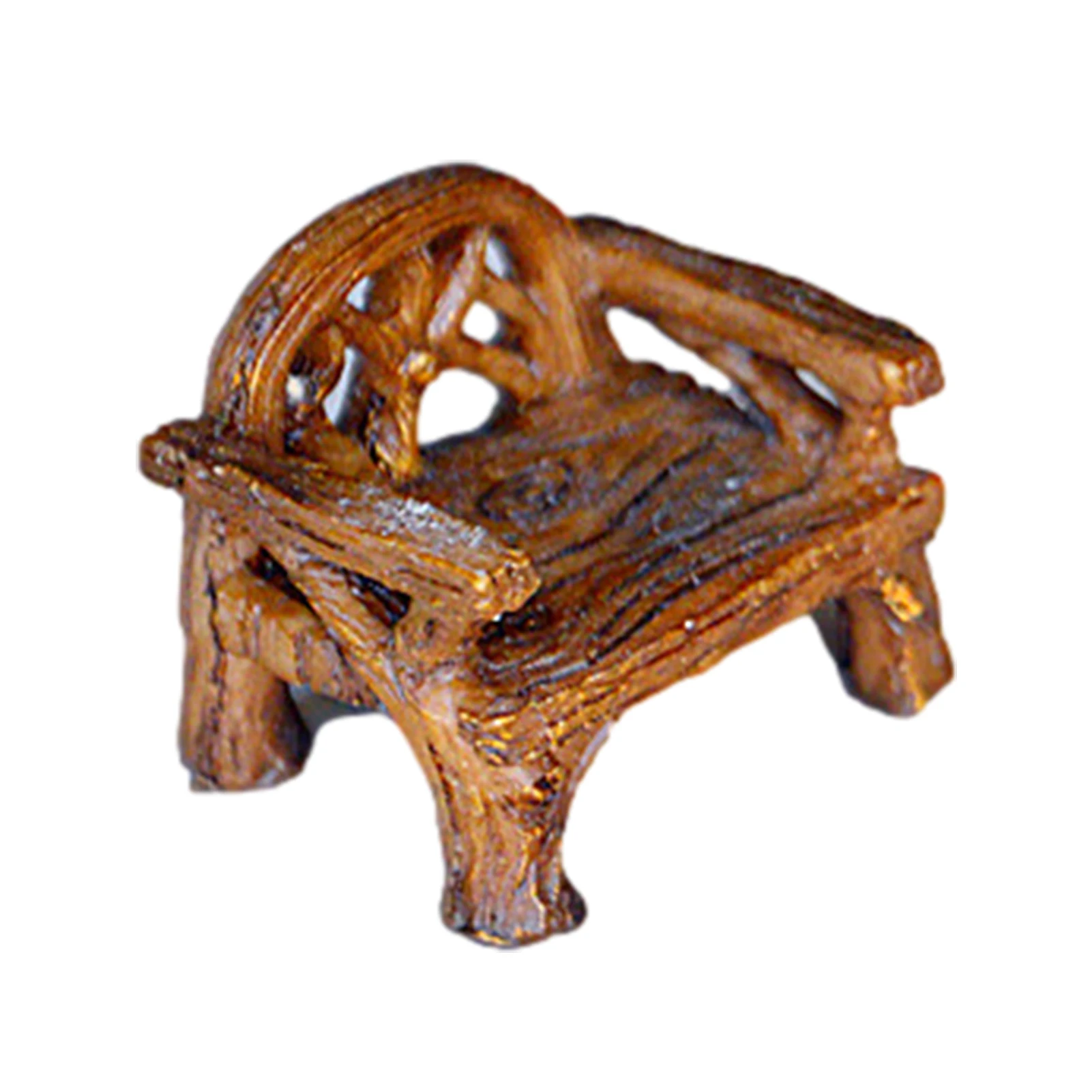 

Miniature Benches And Chairs Resin Chair Micro Landscape Fairy Garden Furniture Bench Ornaments For Dollhouse Accessories Mini G