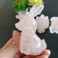 natural powder crystal stone handmade resin small animal gift