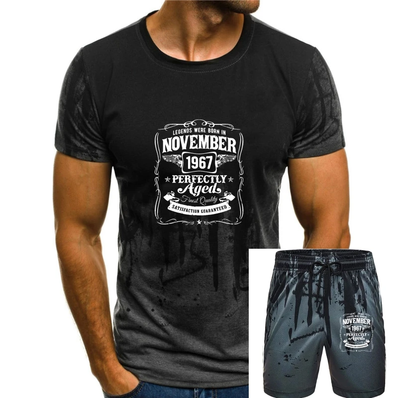 

Born In November 1967 51st Birthday T Shirt Cotton Size Over Size S-5XL Knitted Pictures New Style Clothes Summer Style Shirt