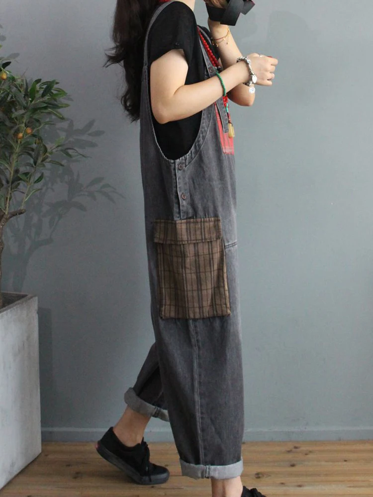 Осенние корейские модные дизайнерские женские клетчатые джинсовые брюки Max LuLu