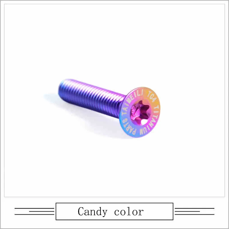 

1 шт. титановый болт M5 M6 M8 Torx плоский винт с потайной головкой внутри Цветущий сливовый винт для модификации велосипеда длина винтов 12 мм-50 мм