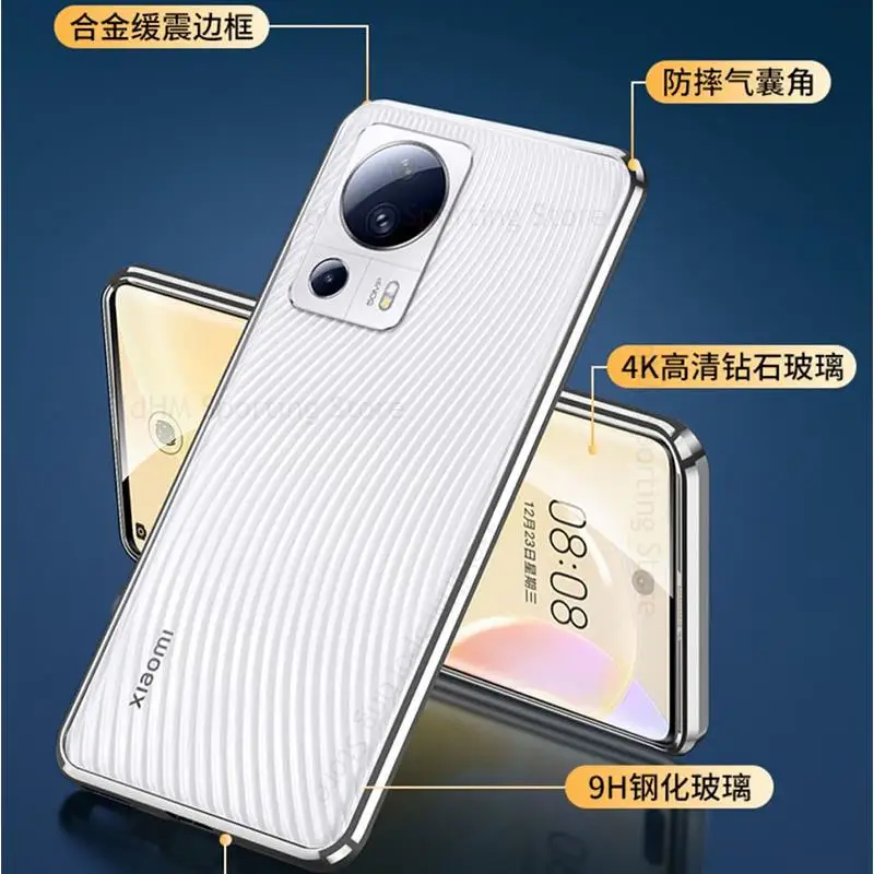 For Xiaomi Civi 2 Tempered Glass Phone Case For Mi Civi 2 360 Double-Sided Magnetic Adsorption Protective Flip Cover For Civi 2