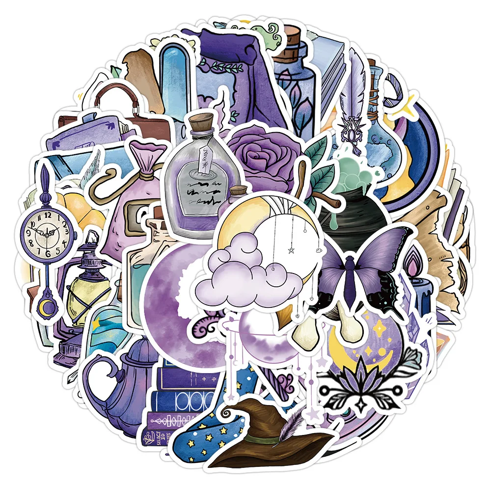 

10/60 шт. мультяшное искусство Волшебная ведьма Луна кристаллы милые наклейки эстетические наклейки ноутбук Скрапбукинг телефон граффити наклейка игрушка