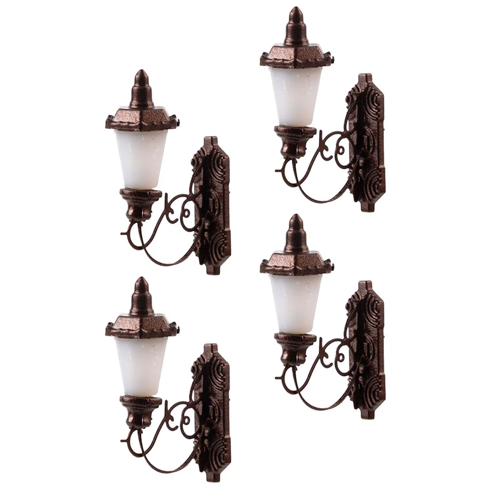 Wall Lamp Miniature Mini Light Lights Model House Sand Table Lamps Tiny Sconces Furniture Street Led Diy Post Sconce Micro Decor images - 6