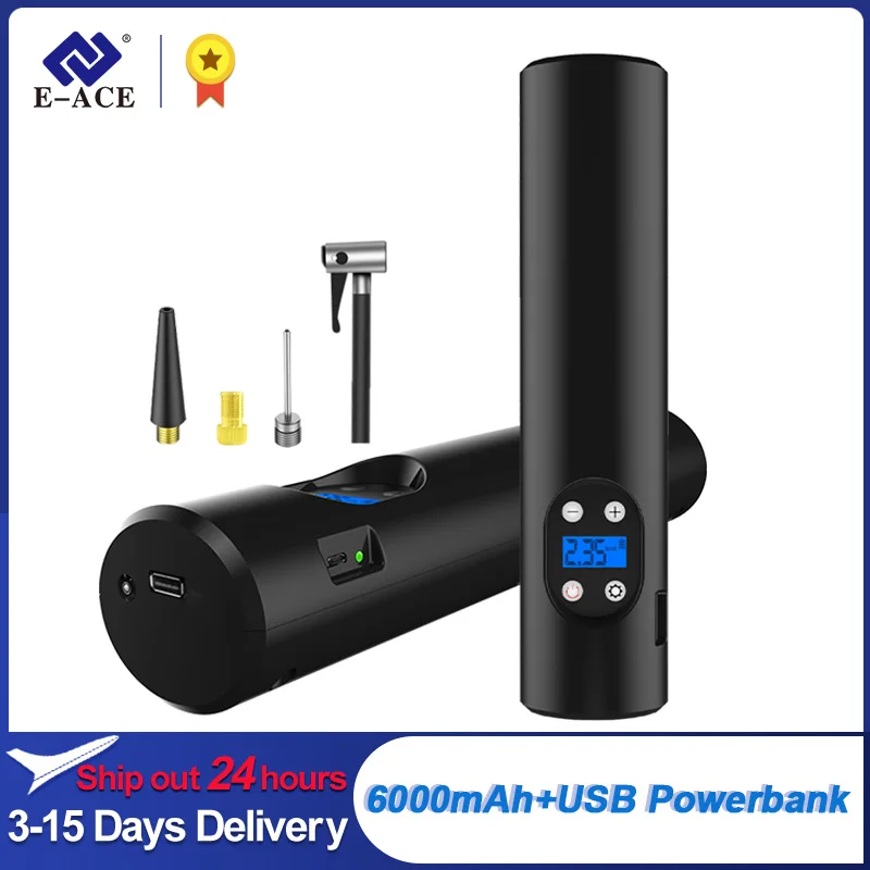 Портативный компрессор для шин 6000 мАч 12 В PSI |