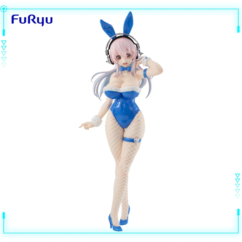 

FuRyu Original Genuine Mascot Character BiCute Bunnies SoniComi Super Sonico Blue Rabbit Ver. 30cm Anime Figures Model Toys