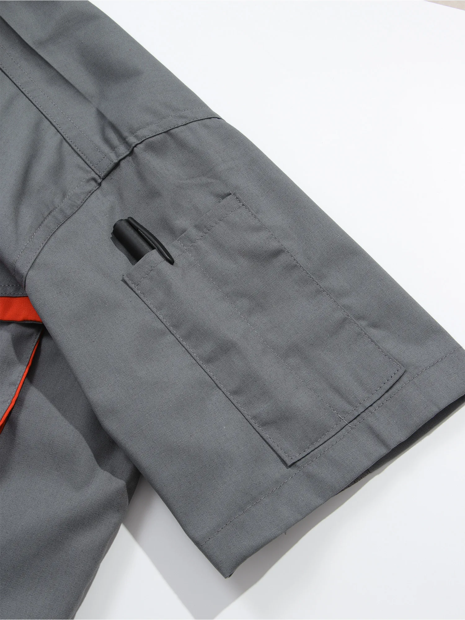Mens Short Sleeve Work Shirt Adults Work Jacket Zipper Button Pockets Factory Auto Mechanic Workshop Uniform Casual Gray Blouse images - 6