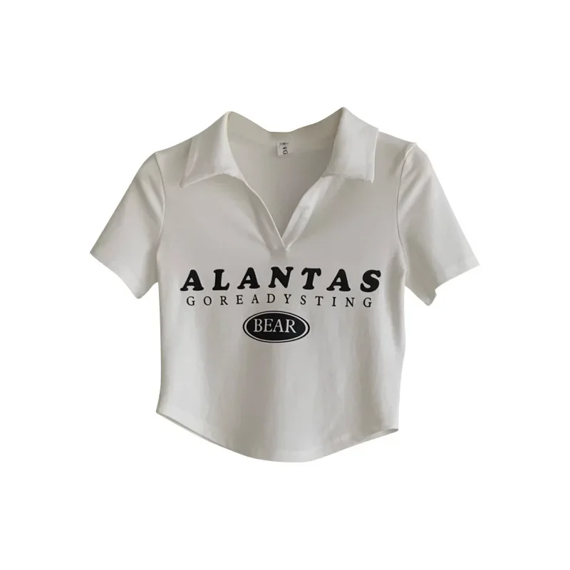 Черный укороченный топ с v-образным вырезом и высокой талией женская летняя