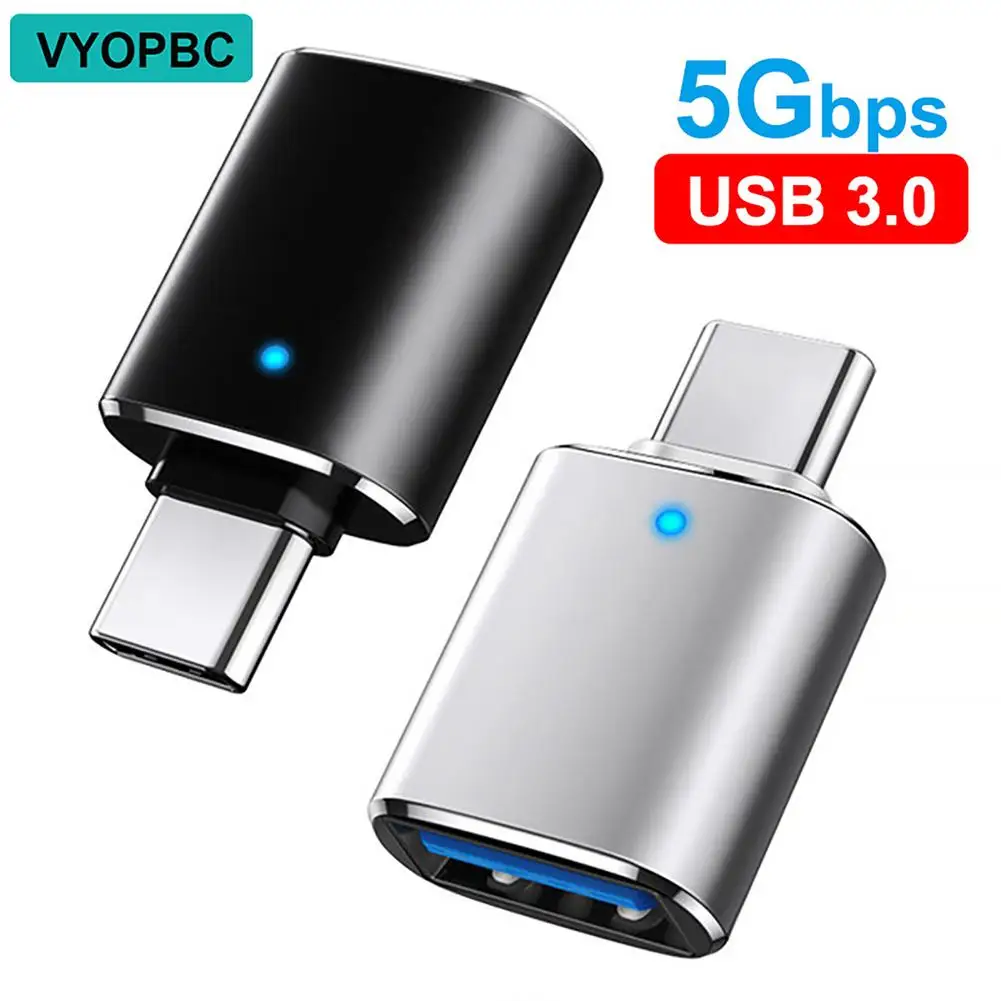 

Type-C To Usb 3.0 OTG Adapter Rechargeable U Disk Card Reader Compact Portable Fast Charging Adapter For Many Devices