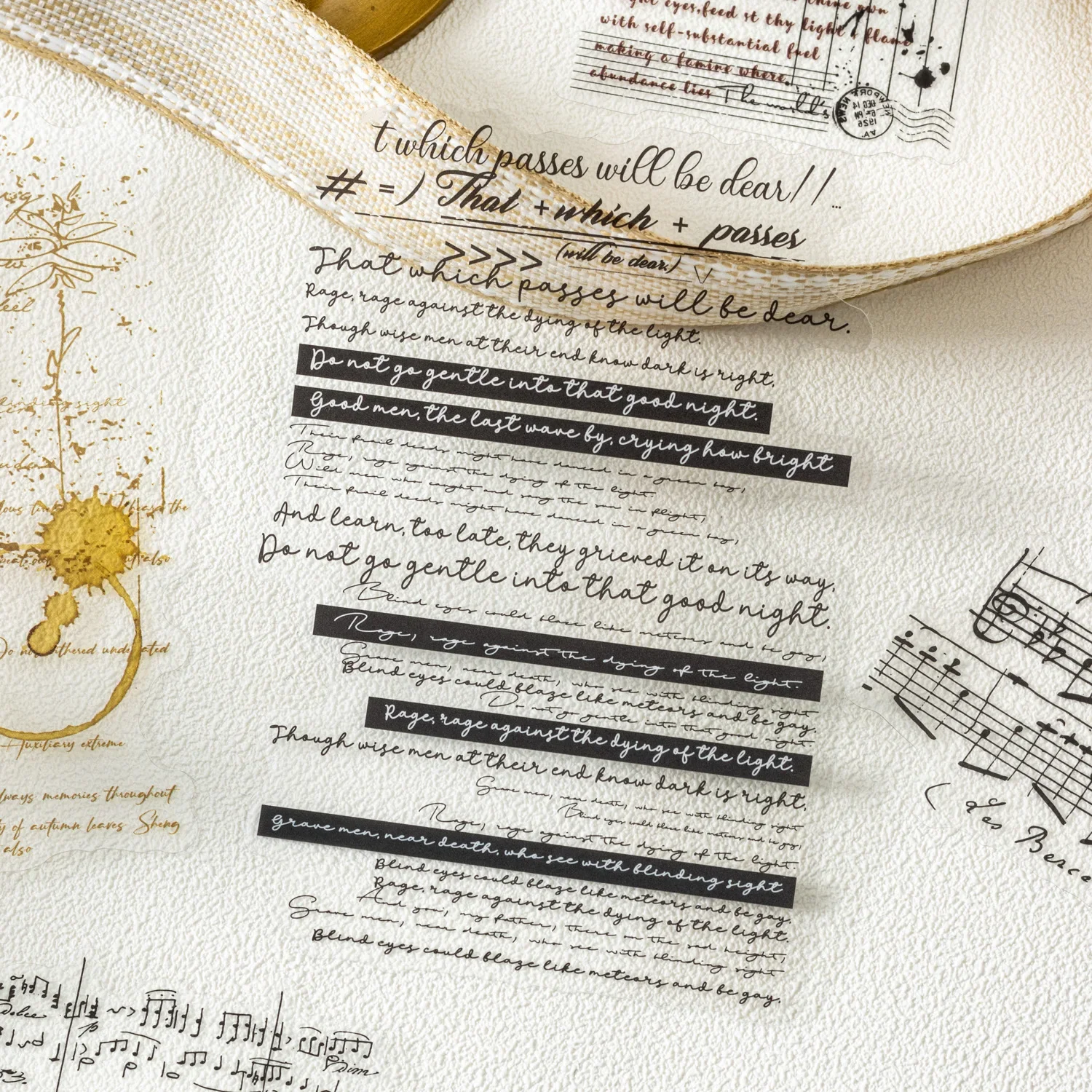 Ароматизированная серия глав винтажная английская граница с текстом наклейка