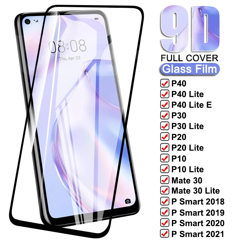 

1-5 шт. 9D закаленное стекло для Huawei P30 P40 Lite E защита для экрана Mate 30 P20 Lite P Smart Z S 2019 2021 Защитная стеклянная пленка
