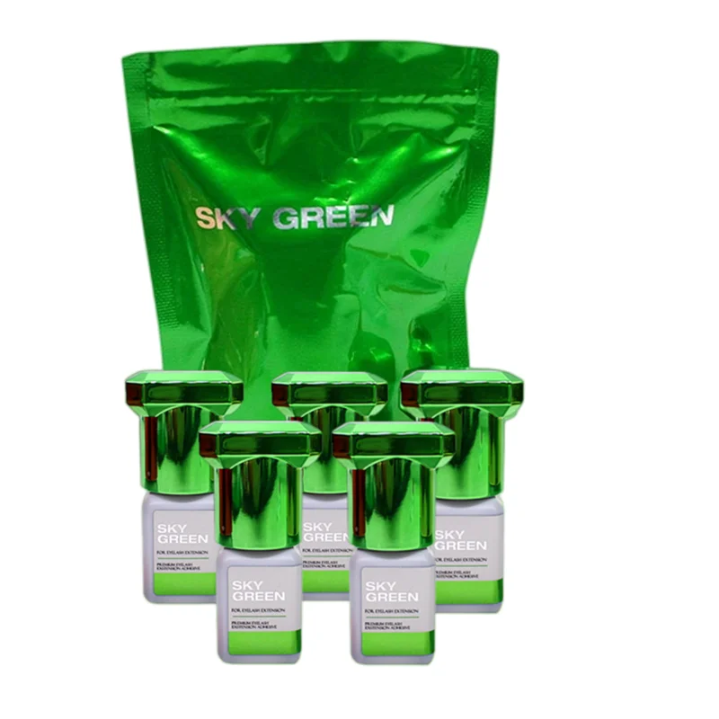 5/10 Bottles SKY Green Glue For Eyelash Extension Individual Fast Drying Korea Black Lash Glue 5ml Makeup Tools Wholesale