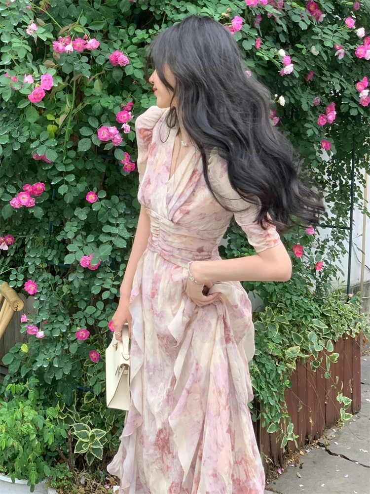 

Summer New Women Fashion Elegant Midi Dresses 2022 Female Casual A-Line Evening Party Vestdios Clothes