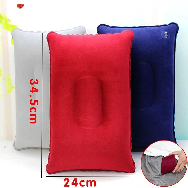 

Square Shaped Travel Camping Pillows Neck Support HeadRest Cushion Soft Car Air Flight Inflatable Pillow Travel Nap Rest Cushion