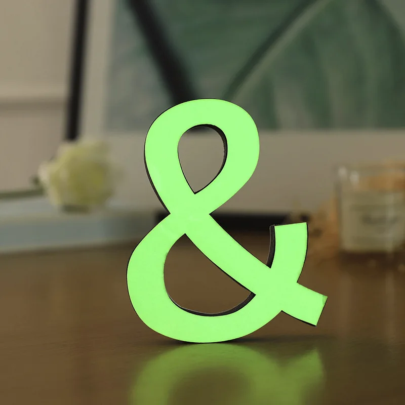 3D Luminous English Letters Wall Sticker Noctilucous Alphabet Poster Glow in the Dark Fluorescent Kids Room Decoration |