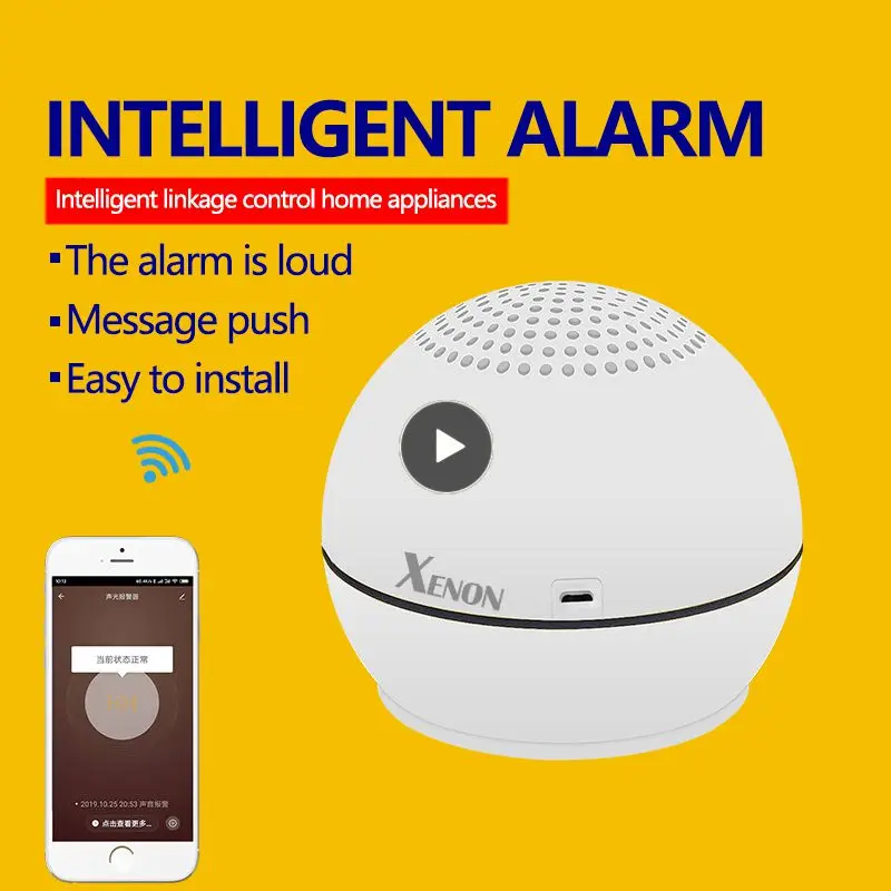 

Pc Human Body Sensor Anti-theft Alarm Flameproof Smart Alarm Tuya App All-weather Monitoring Pir Detector Home Security 55ma