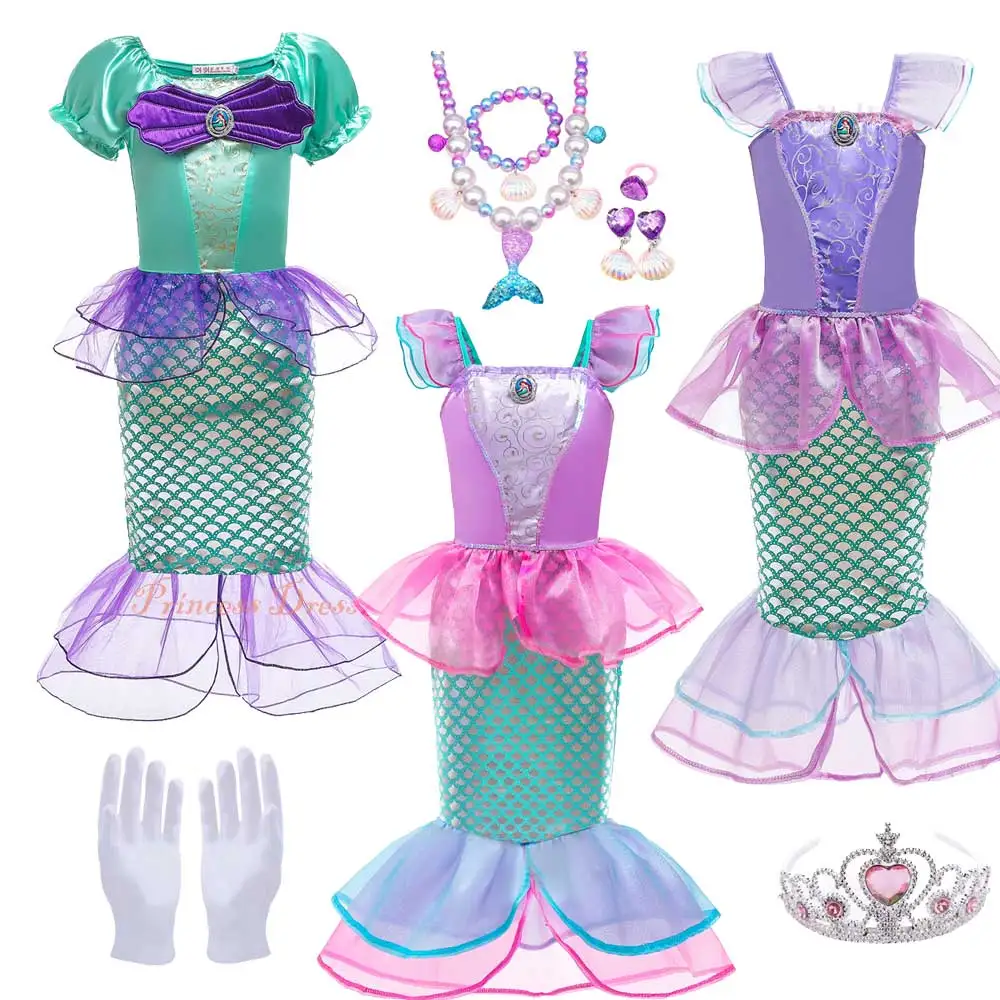 

Детское платье принцессы Ариэль, маленькая Русалочка