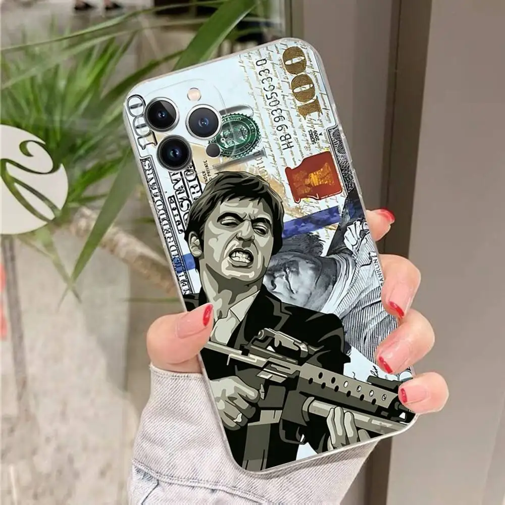 Фото Классический чехол для телефона Tonny Montanas Scar-Face для iPhone 11, 13, 16, 12, 17, 14, 15 Pro Max Plus, мягкая прозрачная задняя крышка Coque №2