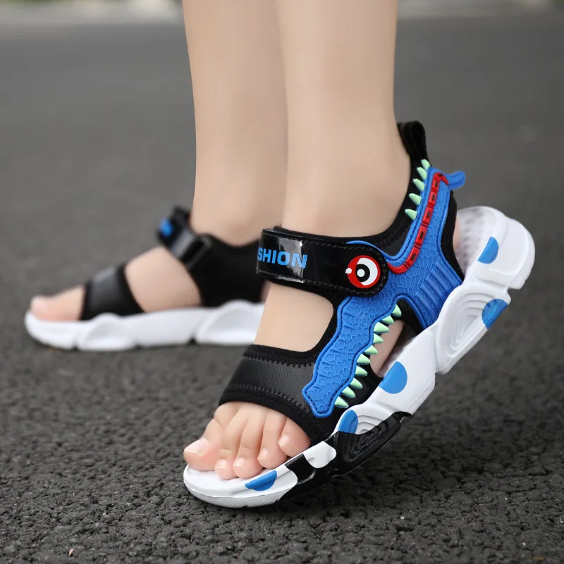 

Children Sandals 2022 Summer Casual Kid Fashion Cute Flat Boy Sandals Outdoor Breathable Catroon Design Boys Shoes Free Shipping