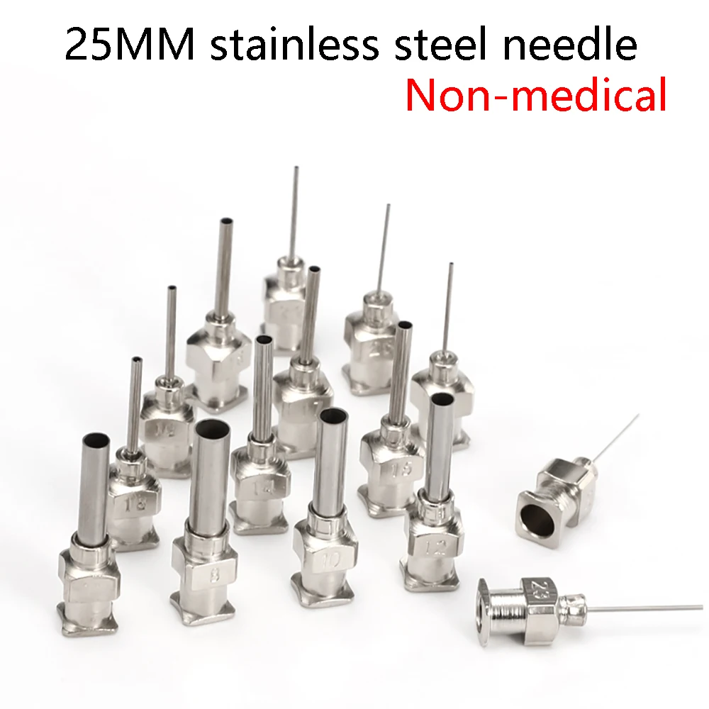 Купи 12PCS 8-20G 25MM Stainless Steel Dispensing Needles Syringe Needle Fluid Liquid Dispensing Tips Non-medical appliance за 100 рублей в магазине AliExpress