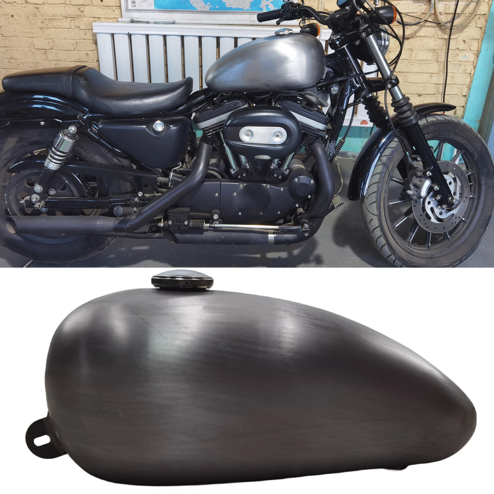 Для Harley Sportster XL1200 883 1995-2003 10 л мотоциклетный бензиновый топливный бак