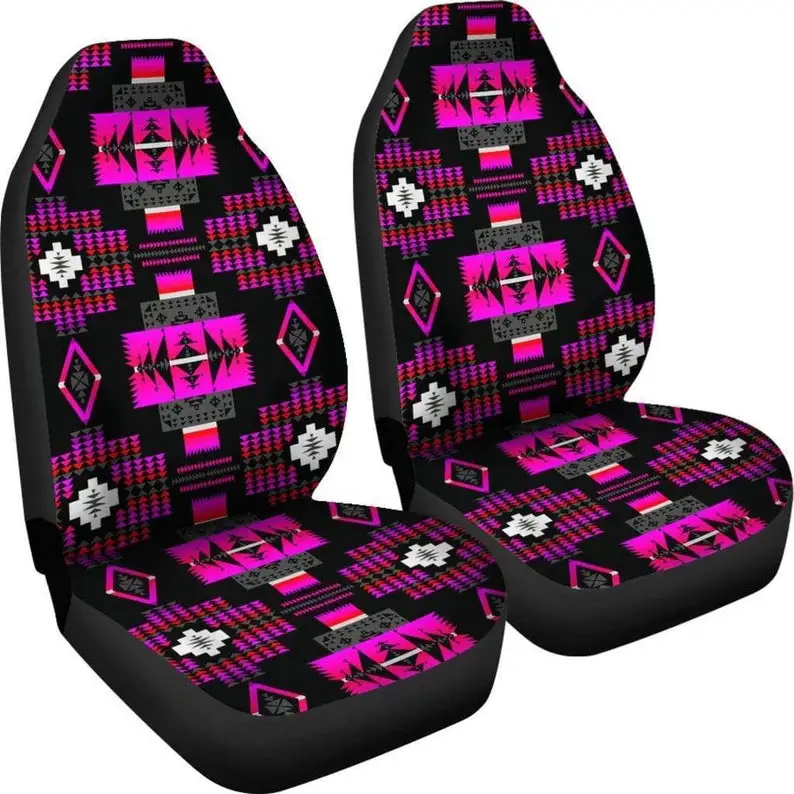 Чехлы на автомобильные сиденья Aztec розово-фиолетовые пара 2 чехла передние