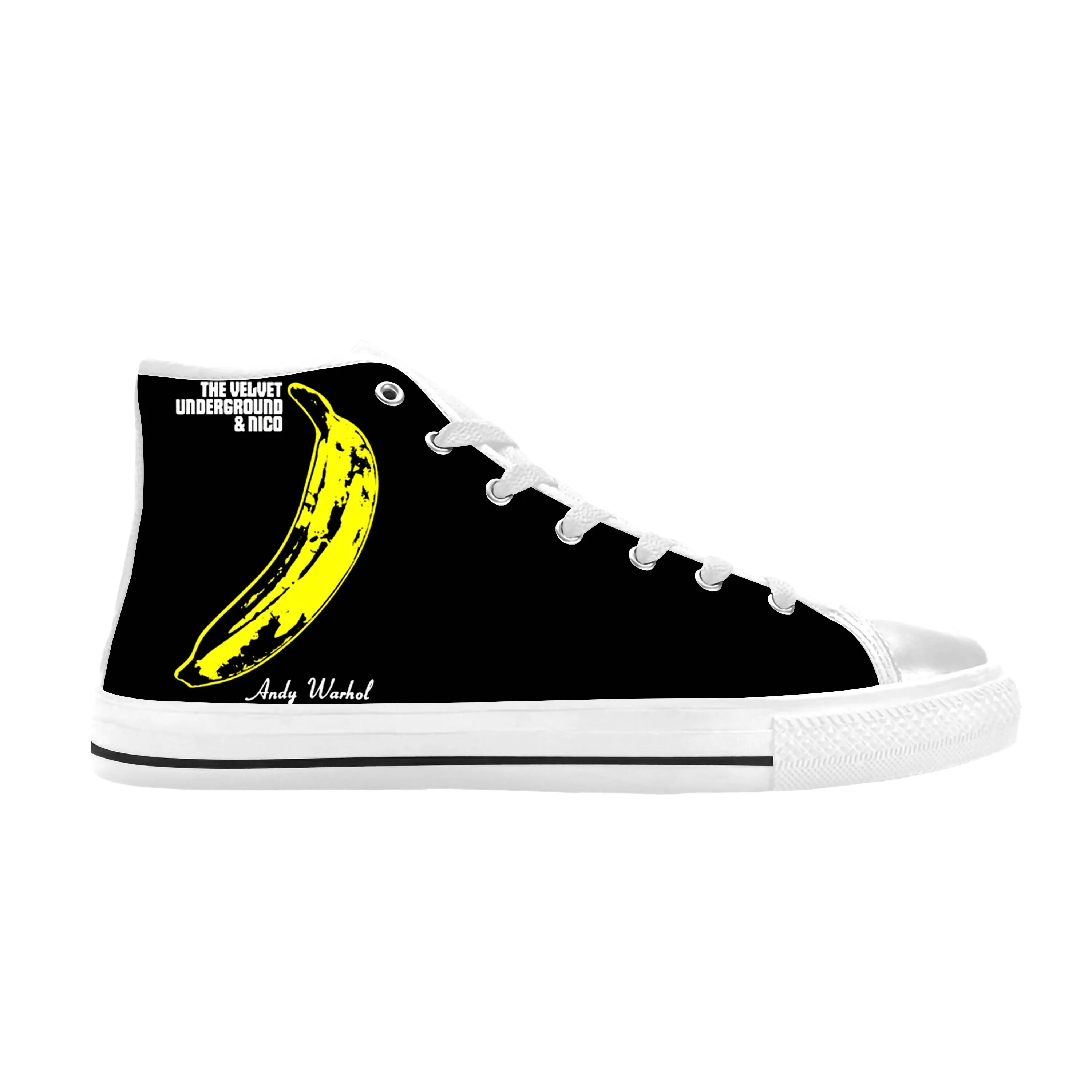 The Velvet Underground Nico Music Rock Band Funny Casual Cloth Shoes High Top Comfortable Breathable 3D Print Men Women Sneakers