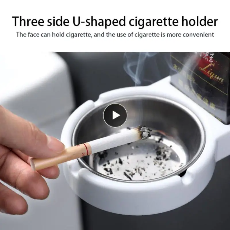 

Non-marking Sticker Ashtray Wall Paste Home Ashtray Simple Bar Smoking Indoor Cigarette Butt Storage Shelf Kitchen Storage 2021