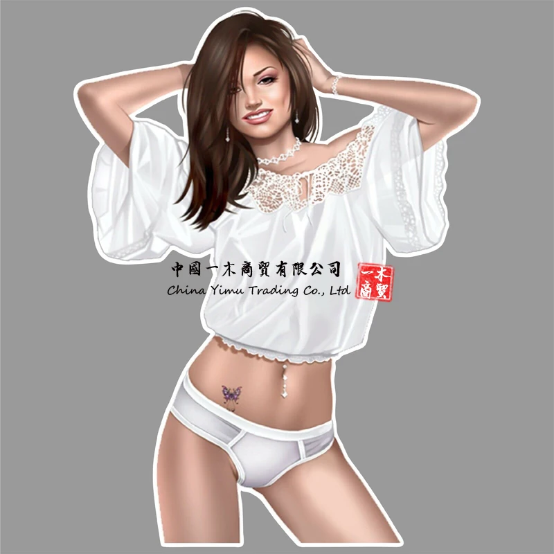 

Hot Sexy Girls Sticker Graphics Decals For Motorcycle Dirt Pit Bike Sweet Brunette Grateful Dead Skeleton Mandala vinyl sticker