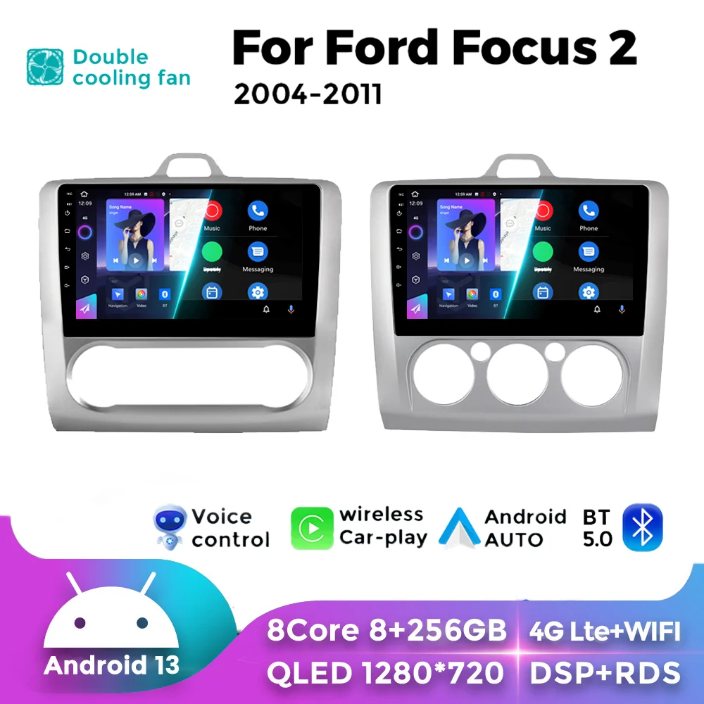 Автомобильный Радиоприемник 2 Din Android Для Ford Focus 3 Mk2 Mk3 2004-2011 Мультимедийный