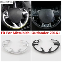 car abs steering wheel frame panel decaration sticker cover trim for mitsubishi outlander 2016 2021 interior accessories