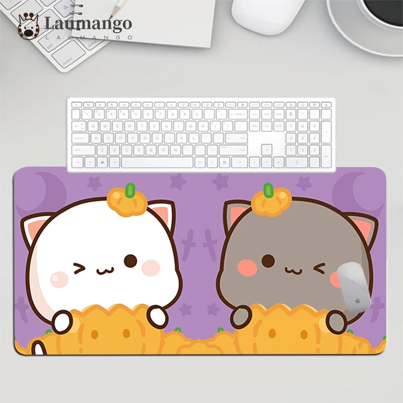 

Mousepad Gamer Peach Mochi Cat Mause Pad Pc Mouse Gaming Accessories Large Computer Mat Cabinet Desk Carpet Extended Xxl Kawaii