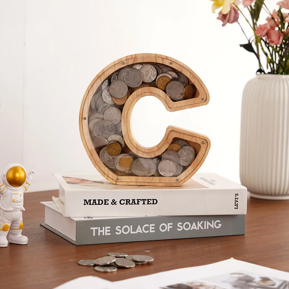 Копилка с буквами и монетами Английский алфавит