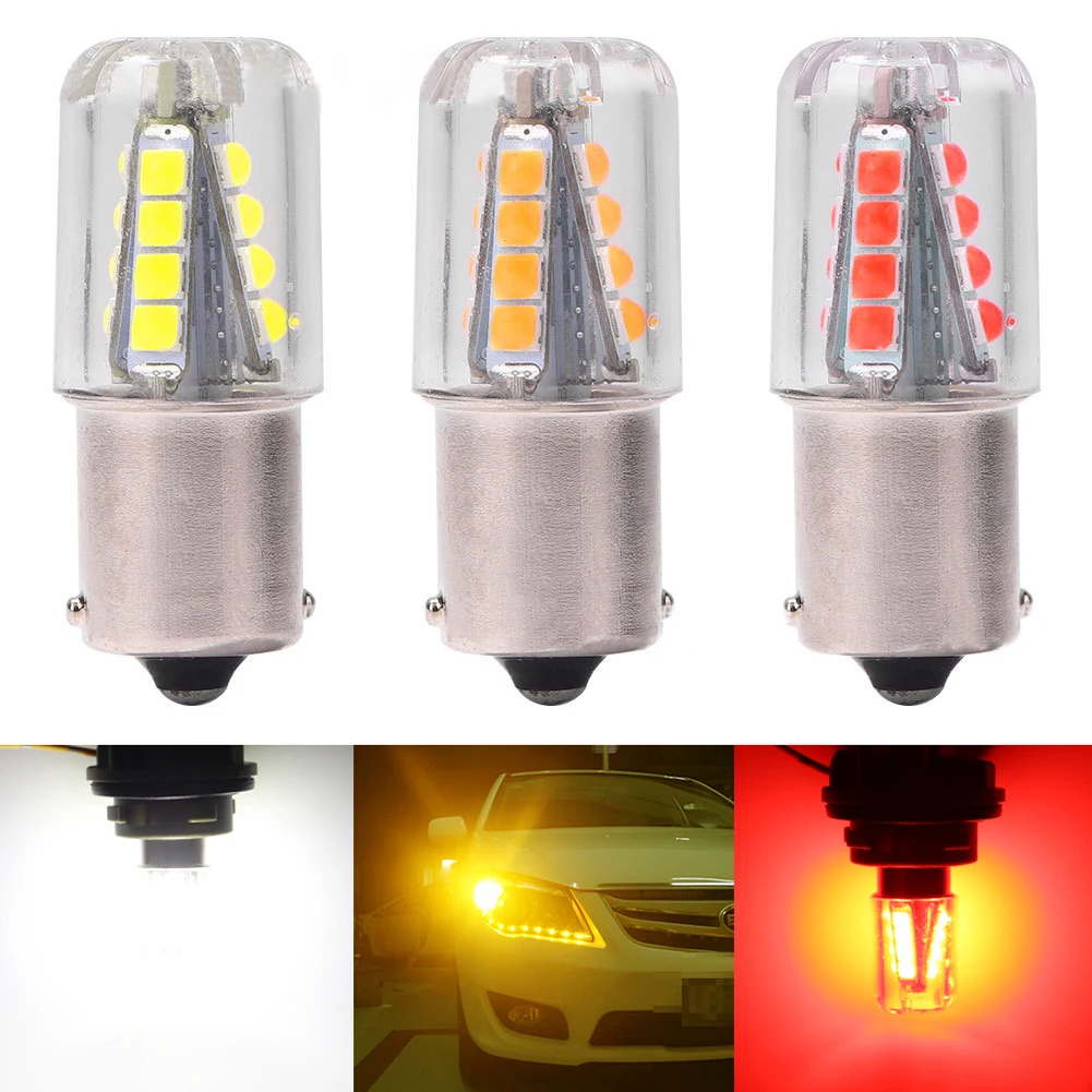 

Red Amber White 1156 BA15S P21W LED 1157 BAY15D P21/5W LED Bulb R5W R10W Car Turn Signal Light S25 Auto Brake Light Lamps 12V
