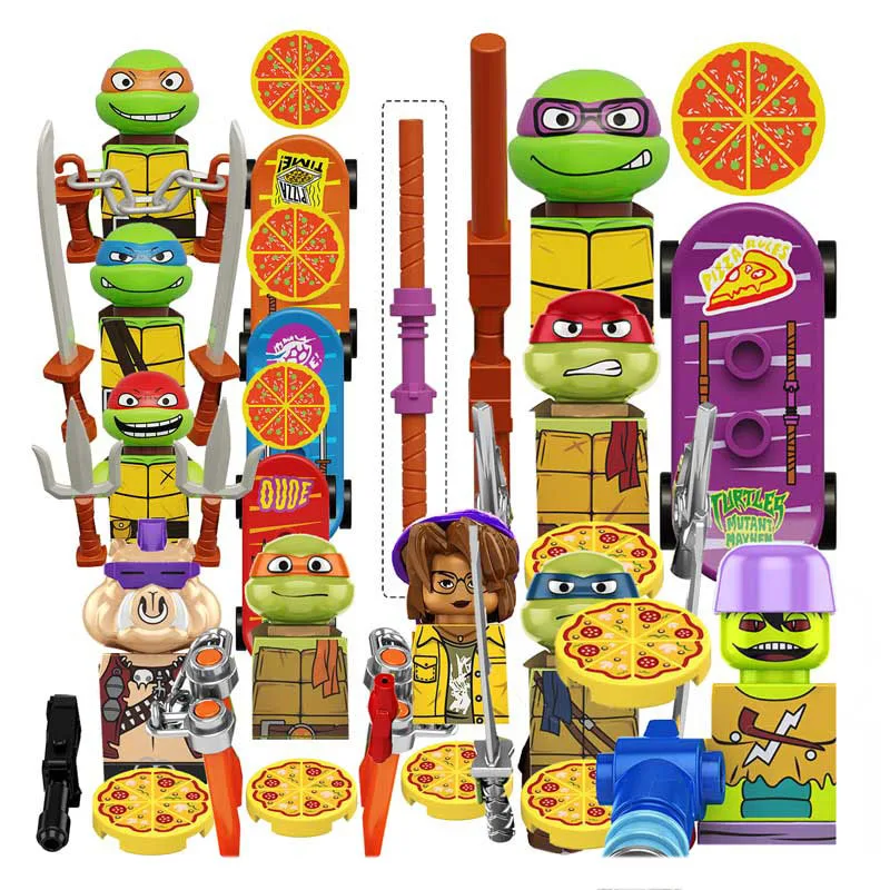 

KDL817 TMNT Games Dolls Bricks Ninja Turtle Leo Raph Don Doll Cartoon Mini-Figures Action Blocks Toy Bricks Kids KF6196