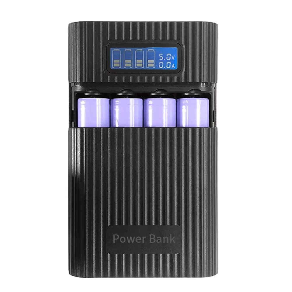 

DIY Power Bank Case 4*18650 Battery Charge Storage Box 5V Dual USB Digital Display Charging Case For Smart Phones Battery Holder