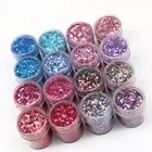 1 банка фиолетового лака для ногтей, 10 мл, смешанная серия тонких и блестящих порошков для ногтей, подходит для макияжа гель-лаком