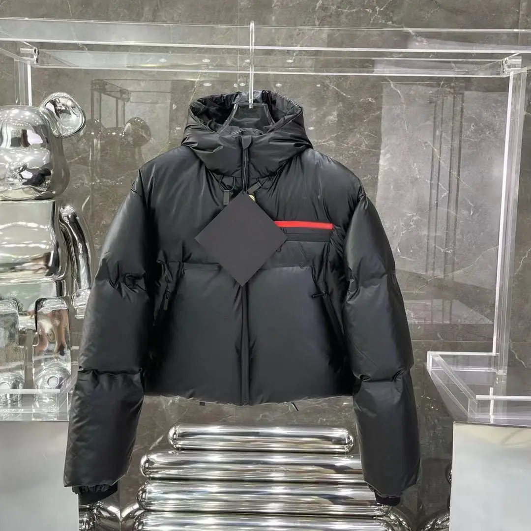 Winter High Quality Women's Bread Suit Pressed Rubber Down Jacket Bread Suit Hooded Short White Goose Down Thickened And Fluffy